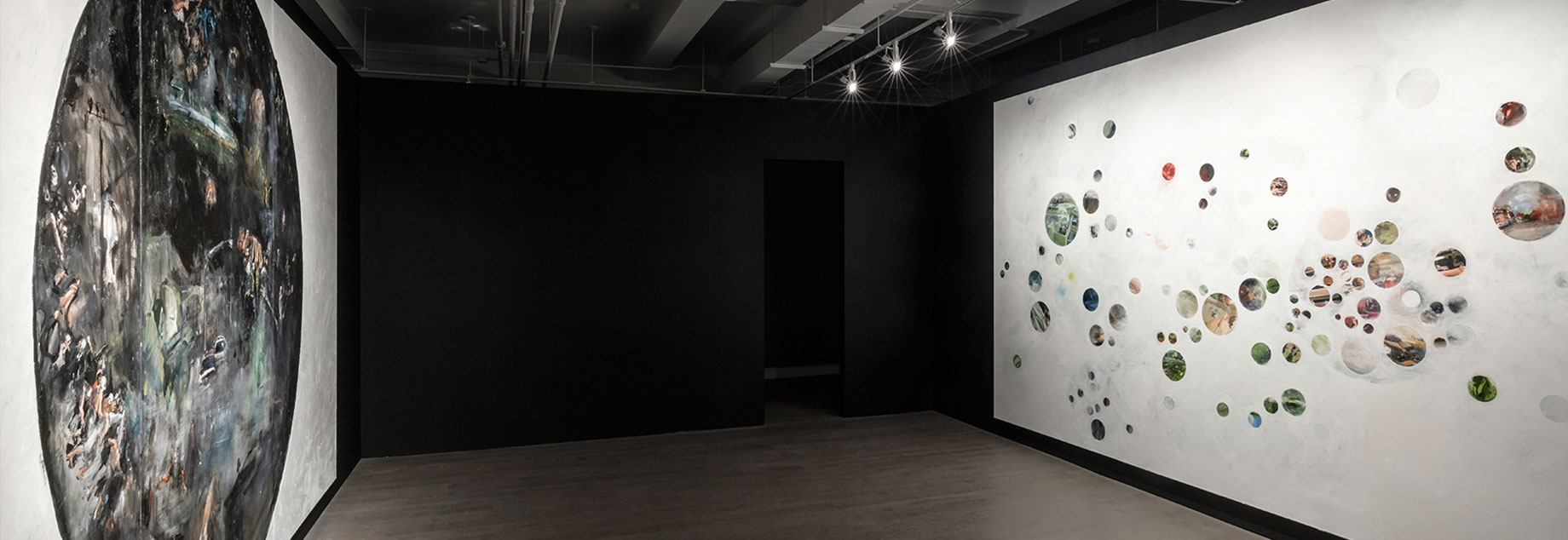 Howard Podeswa, A Brief History, installation view, Heaven (left), Hell (right), 2015. 