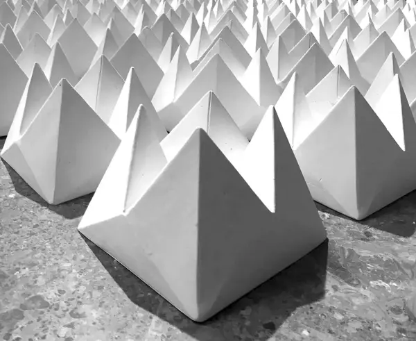 Ghazaleh Avarzamani, Fortuneteller (installation detail 1), moulded USG hydrocal, 2016.