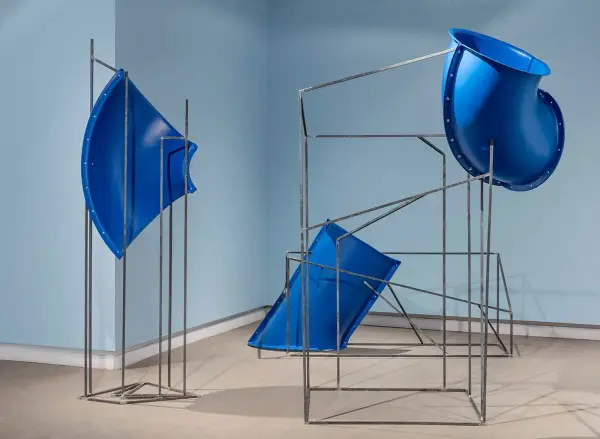 Ghazaleh Avarzamani, Strange Temporalities (detail), segmented slide on metal armature, variable dimensions, 2019. Photo: Toni Hafkensheid