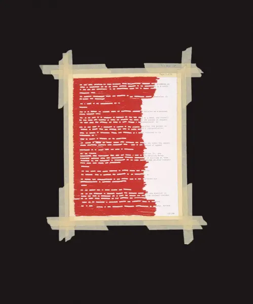 Nadia Myre, Indian Act (detail), 2002.