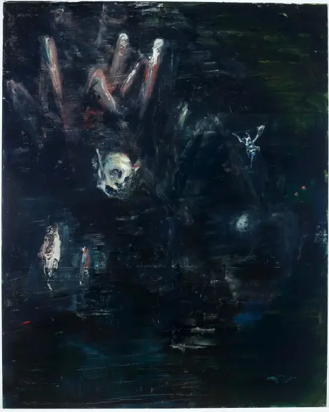 Howard Podeswa, Study for Hell #1 (detail 2), 2013, oil on canvas, 48” x 60”. Photo: Toni Hafkenscheid.