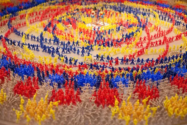 Jennifer Zackin, Wonder Woman Cosmos (detail), 2002. Photo: Nick Kozak.