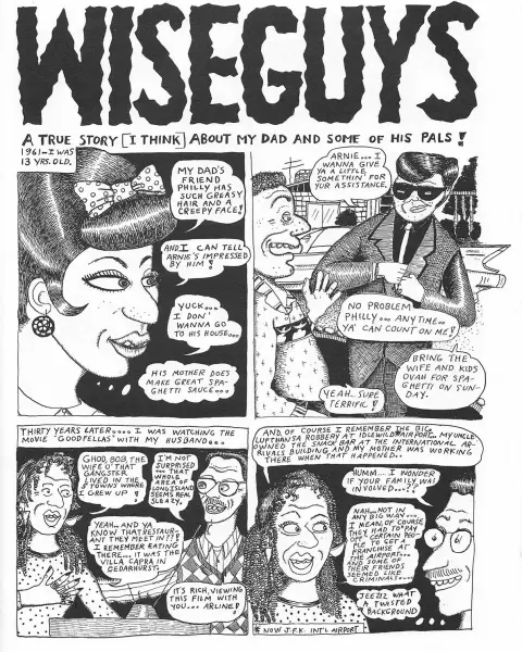 Aline Kominsky-Crumb, Wiseguys, 1995, ink on paper.