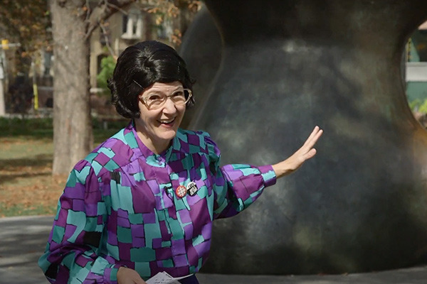 Allegra Charleston performing as clown Susie Burpee