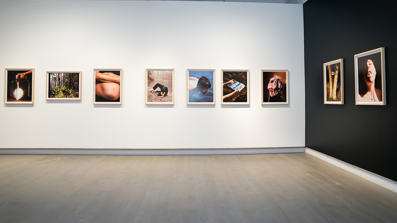 Installation view of Hannah Altman's photographs